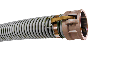 4"x20ft Cam Lock C&E Gray Weatherflex Suction Hose 1/EA