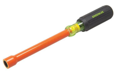GREENLEE Insulated Nut-Holding Nut Drivers, 7/16" x 6"