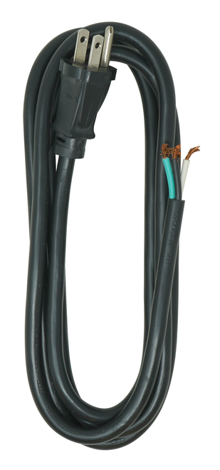 Southwire 6ft 14/3 SJTW Power Supply Cord - Vinyl Construction (Black) 25/BX