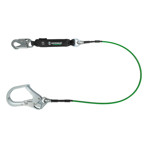 SafeWaze Leading Edge 6' Energy Absorbing Lanyard: Rebar Hooks