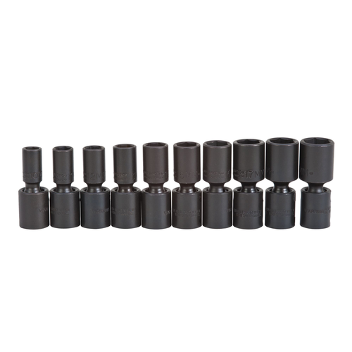 Proto® 3/8" Drive 10 Piece Deep Metric Universal Impact Socket Set - 6 Point 1/ea