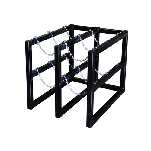 2 Wide by 3 Deep, Gas Cylinder Storage Rack, 6 Cylinder Capacity, Steel - 35112