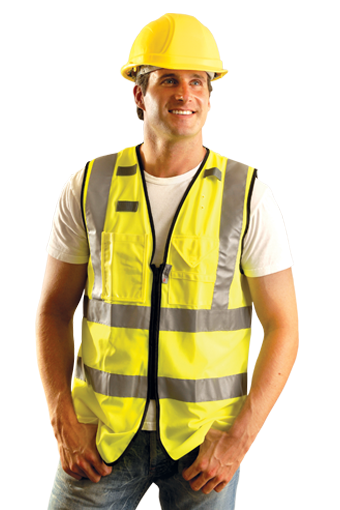 Occunomix Premium Solid Dual Stripe Full Surveyor Vest 1/EA