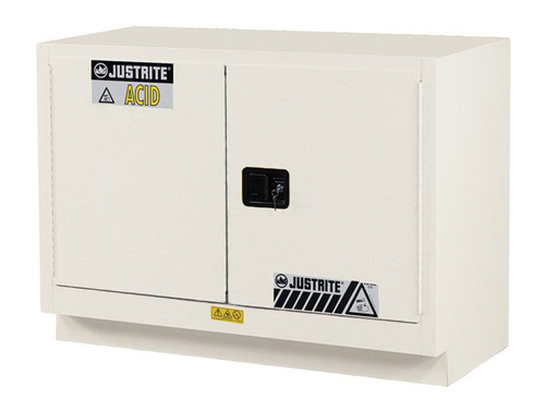 31 Gallon, 1 Shelf, 2 Doors, Self Close, Corrosives/Acids Safety Cabinet, ChemCor® Under Fume Hood, Light Neutral - 8849272