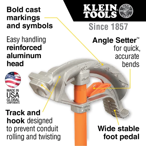 Aluminum Conduit Bender 3/4-Inch EMT with Angle Setter™