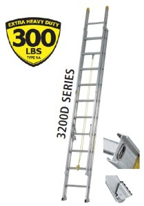 24FT Aluminum Extension Ladder 300LB