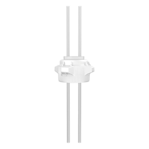 83mm Carboy Cap With Two 1/4" OD Tubes, 27" Length, Open Top - 12895