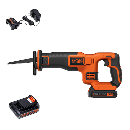 BLACK+DECKER 20V RECIP SAW WITH BATTERY AND CHARGER