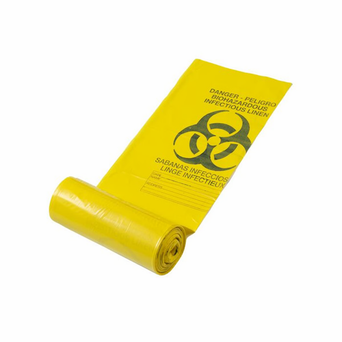 Justrite INFECT LINEN BAG,33G,100CT,YEL