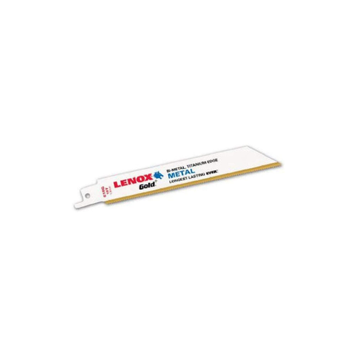 LENOX Gold Power Arc Reciprocating Saw Blade, For Wood, Nail-Embedded Wood Cutting, 6-Inch, 6 TPi, 5-Pack