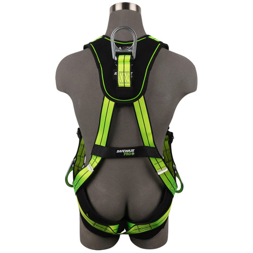 SafeWaze PRO+ Full Body Harness: 3D, QC Chest, QC Legs  (S/M)
