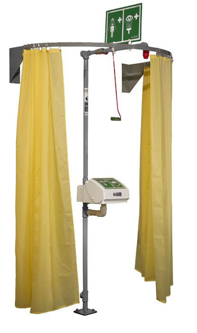 Hughes Safety Shower Modesty Curtain, Wall-Mounted - CURTAIN-WM