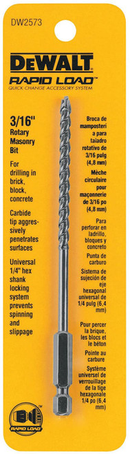 DEWALT 3/16-Inch Rotary Masonry Bit