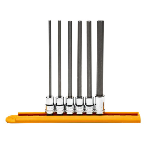 SET LNG HEX BIT SKT 3/8DR 6PC MM