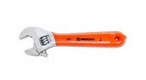 4" Chrome Finish Adjustable Wrench, Cushion Grip