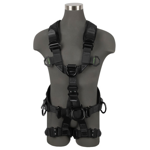SafeWaze Wind & Tower Harness: 5D, QC Legs  (L/XL)