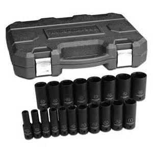 19 Pc. 1/2" Drive 6 Point SAE Deep Impact Socket Set