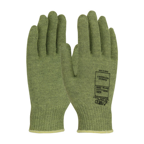 Kut Gard® 07-KA710 Medium Weight Cut Resistant Gloves, Size L, Green, ANSI A4