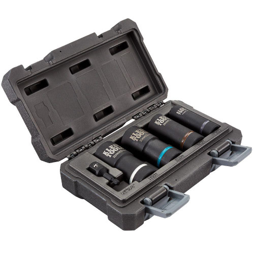 Klein 2-in-1 Metric Impact Socket Set, 12-Point, 5-Piece