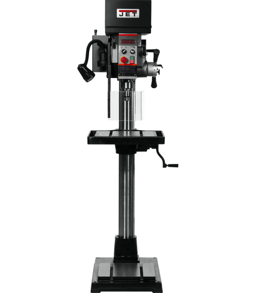 The JET JDPE-20EVSC-PDF 1-1/4" Drilling Capacity, 2HP, 115V, 1Ph Electronic Variable Speed Drill with Clutch Speed Change system and Power Downfeed