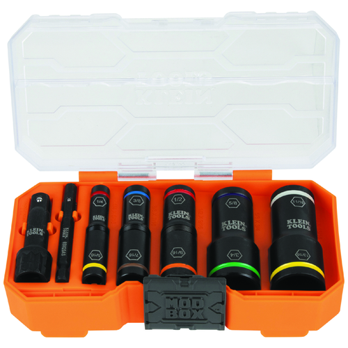Heavy Duty Flip Impact Socket Set, SAE, 8-Piece