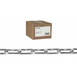 COIL CHAIN,ST/LK 2/0 Z/P 100'CT