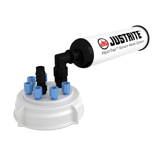 70mm VaporTrap UN/DOT Cap with Filter Kit, 6 Ports 1/8'' OD Tubing, 1 port 1/4" or 3/8" Hose Barb - 12832