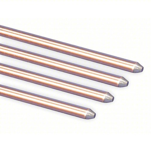 Erico Copper-Bonded Ground Rod, Pointed, 5/8" dia, 8', 10 mil Plating 1/EA