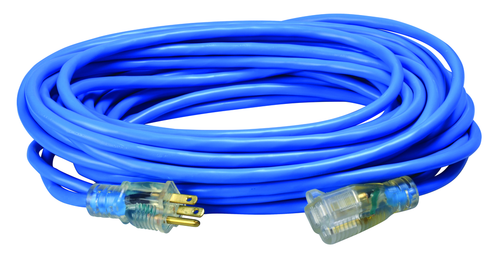 Southwire 50ft 14/3 SJTW Premium High Visibility - Low Temp Cord (Blue) 6/BX