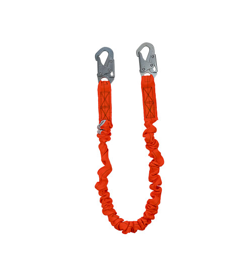 SafeWaze V-Line 6' Stretch Internal Energy Absorbing Lanyard: Snap Hooks