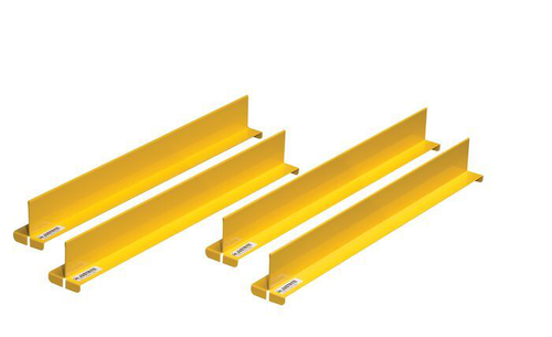 18" D Steel Shelf Dividers, Yellow, Set of 4 - 29990