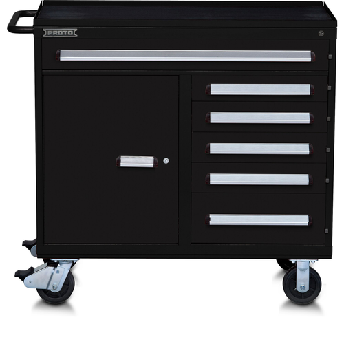 PROTO 45In Wrkstn 6 Drw 1 Shelf Black