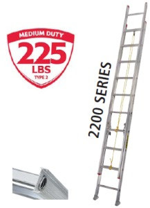 40FT Aluminum Extension Ladder 225LB