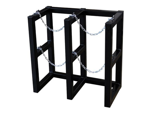2 Wide by 1 Deep, Gas Cylinder Storage Rack, 2 Cylinder Capacity, Steel - 35100