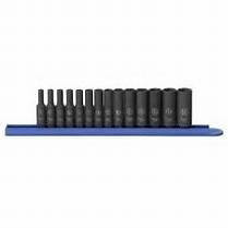 14 Pc. Impact Socket Set Deep Metric 1/4" Drive