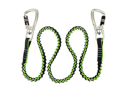 SafeWaze 80 lb. HD Elasticated Tool Tether w/ 2 Swivel Carabiners