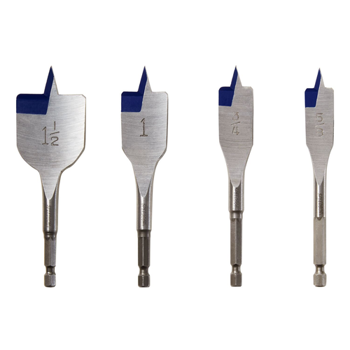 4" SHORT LENGTH FLAT BIT 4PC SET