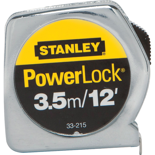 STANLEY® POWERLOCK® TAPE RULE W/ METAL CASE 1/2" X 3.5M/12'
