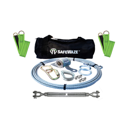 SafeWaze 100' Cable HLL: Cross Arm Straps 