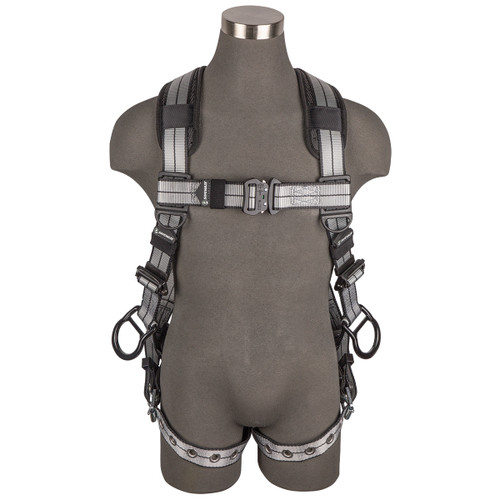 SAFEWAZE PRO+ Slate Full Body Harness: Alu 3D, Alu QC Chest, TB Legs (3X)