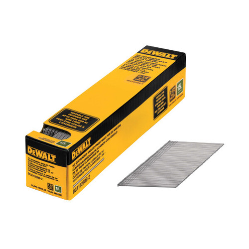 DEWALT 15 Gauge 2-1/2" Galvanized Da Style Angled Finish Nails 2,500 Quantity
