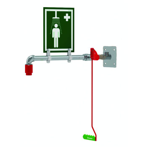 Wall Mount, Hughes Drench Shower, Galvanized Pipe - 23GH