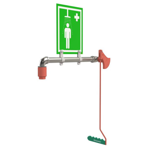 Ring Main Mount, Hughes Drench Shower, Stainless Steel Pipe - 23GS