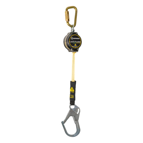 SafeWaze Latitude Pro Arc Flash 7' Single Web SRL: Steel Carabiner, Rebar Hook