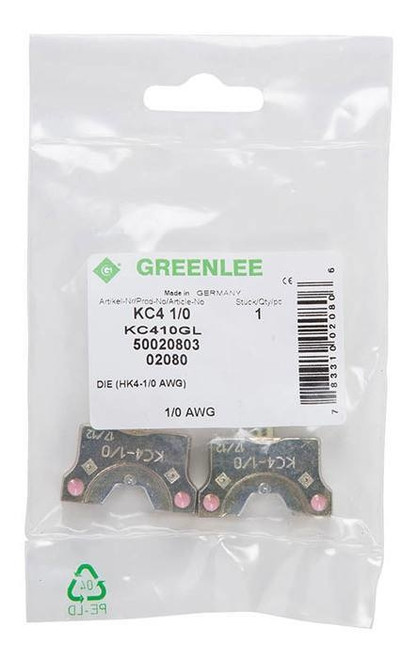 GREENLEE 1/0 CU AWG Die Set