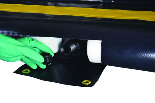 12' x 26' x 4", 750 Gallon, Drive-Through Washdown Spill Containment Berm, QuickBerm® - 28579