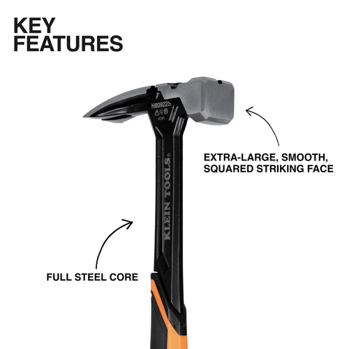 Smooth Face Steel Hammer, 22-Ounce