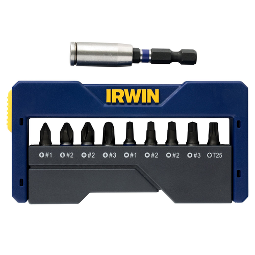 IRWIN 10PC IMPACT INSERT BIT POCKET CASE MIXED