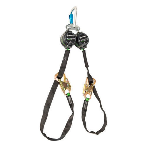 SafeWaze Latitude Pro 7' Tie-Back Dual Web SRL: FS-EX313, Alu Carabiner, 40" Tie-back