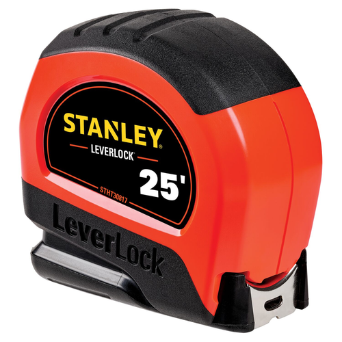 STANLEY 25FT HI-VIS LEVERLOCK TAPE